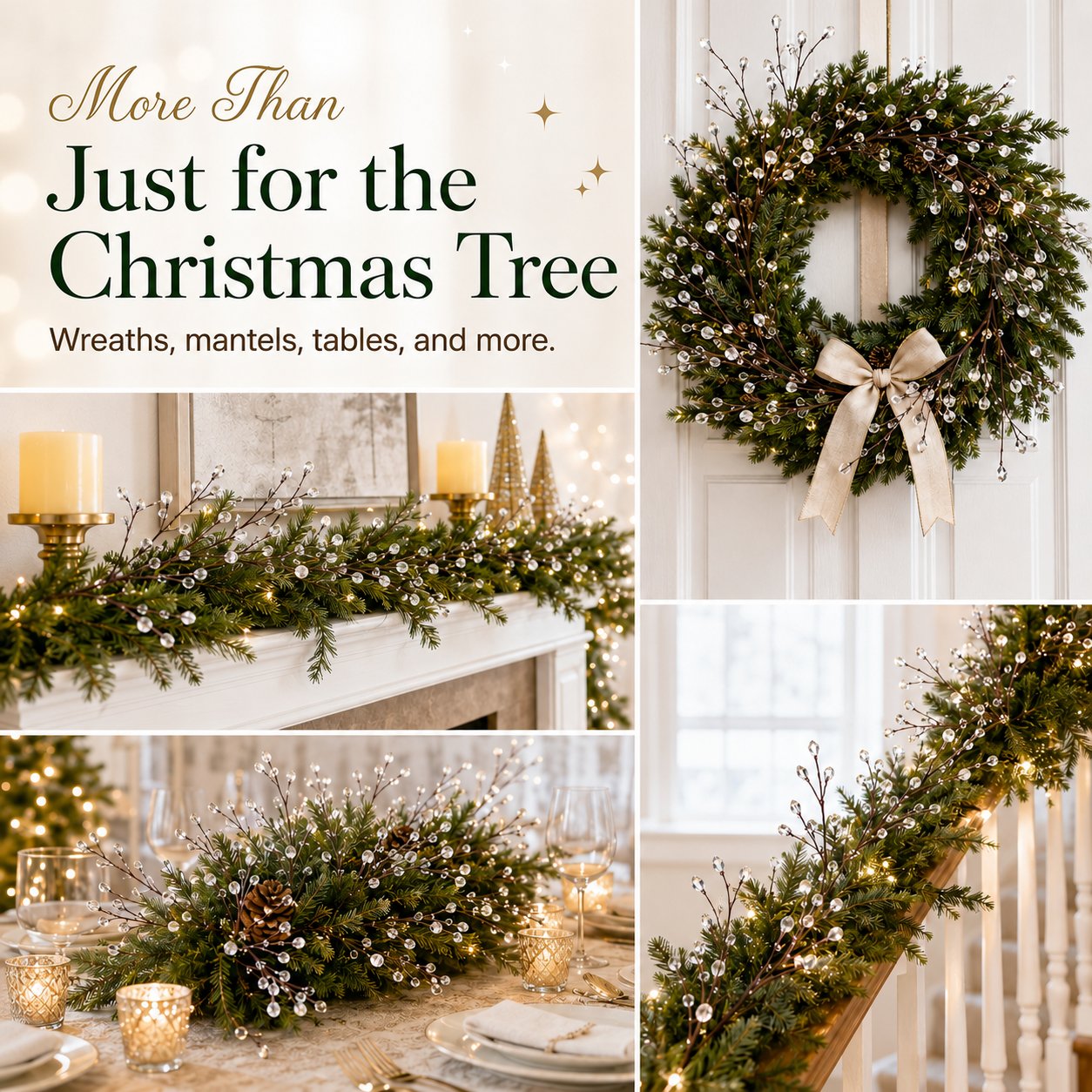 Crystal Beaded Christmas Tree Garland