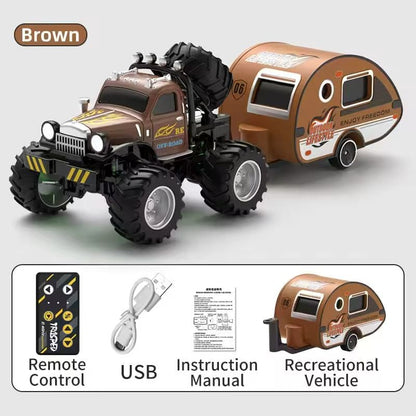 🎁Last Day Promotion 49% OFF-1:64 Mini JJRC Alloy Big Foot Off - Road Short Card RC Car
