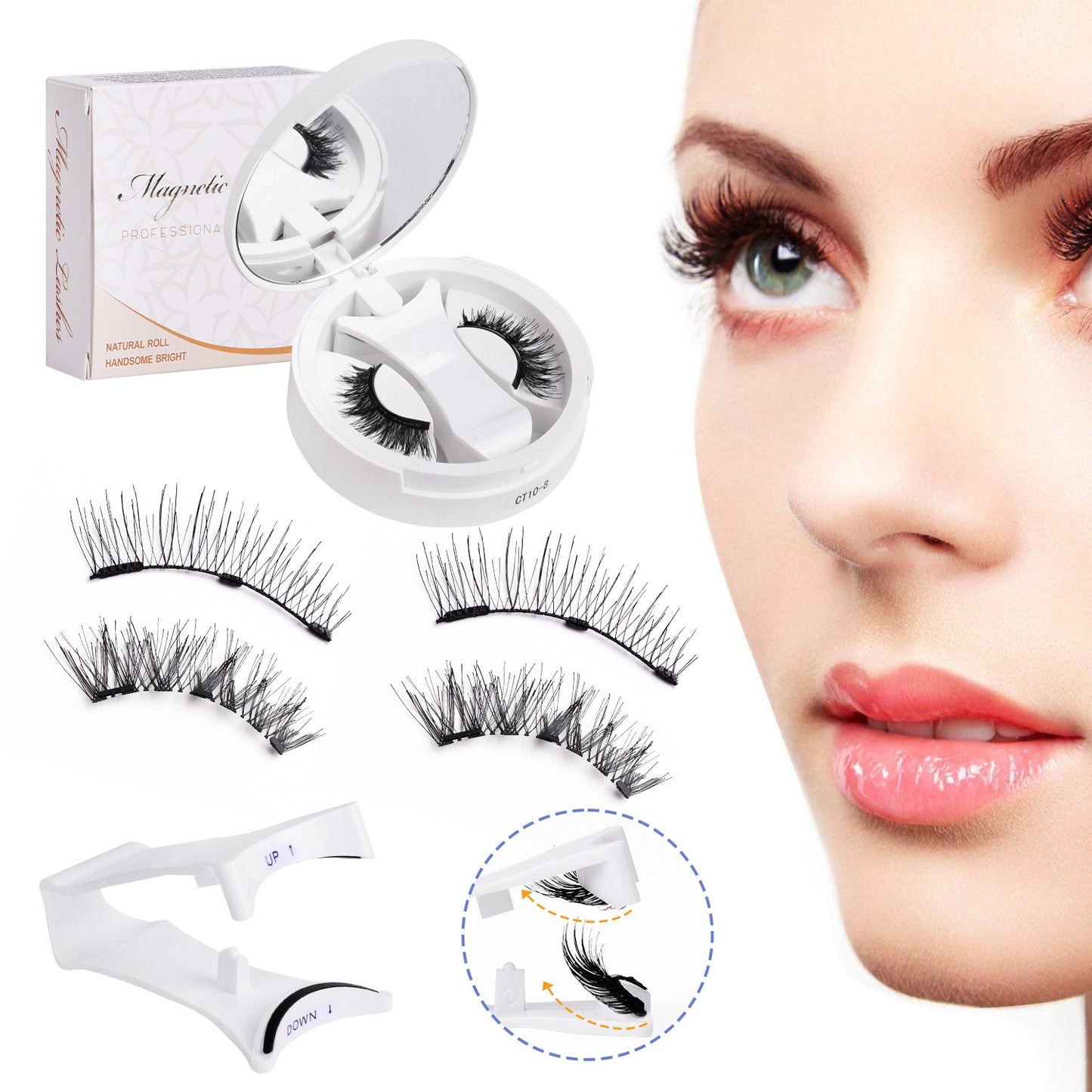 💖Summer Hot Sale - Soft Magnetic Eyelashes All-in-One Box, Reusable