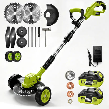 🌿 21V 3-in-1 Cordless Grass Trimmer, Edger & Mini Mower – Complete Yard Kit