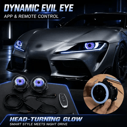 Demon Eye RGB Headlight Kit – Animated Iris Car Lighting Upgrade