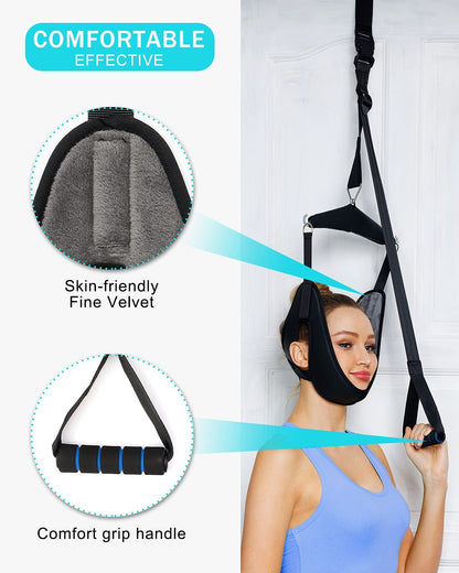 Cervical Neck Traction Device for Home Use – Neck Sling for Spine Decompression