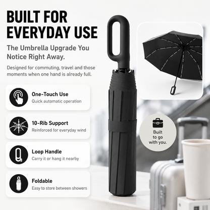 Automatic folding umbrella With buckle