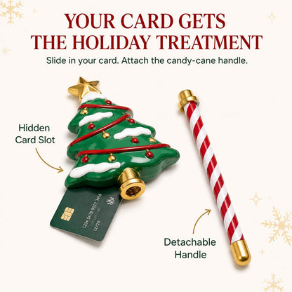 Christmas Tree Credit Card Holder Wand