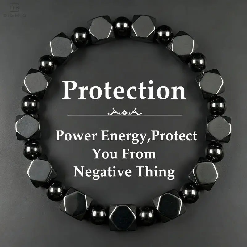 Protection Bracelet - Hematite Stones Beaded