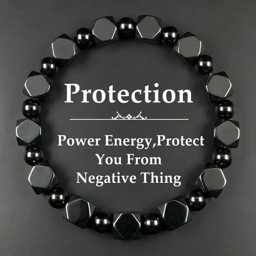 Protection Bracelet - Hematite Stones Beaded