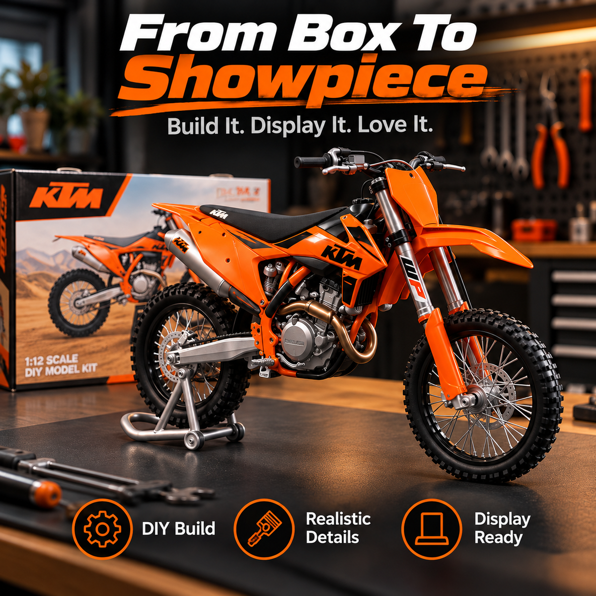 🏍️ Build Your Own Dirt Bike – Realistic DIY Motorcycle Model Kit