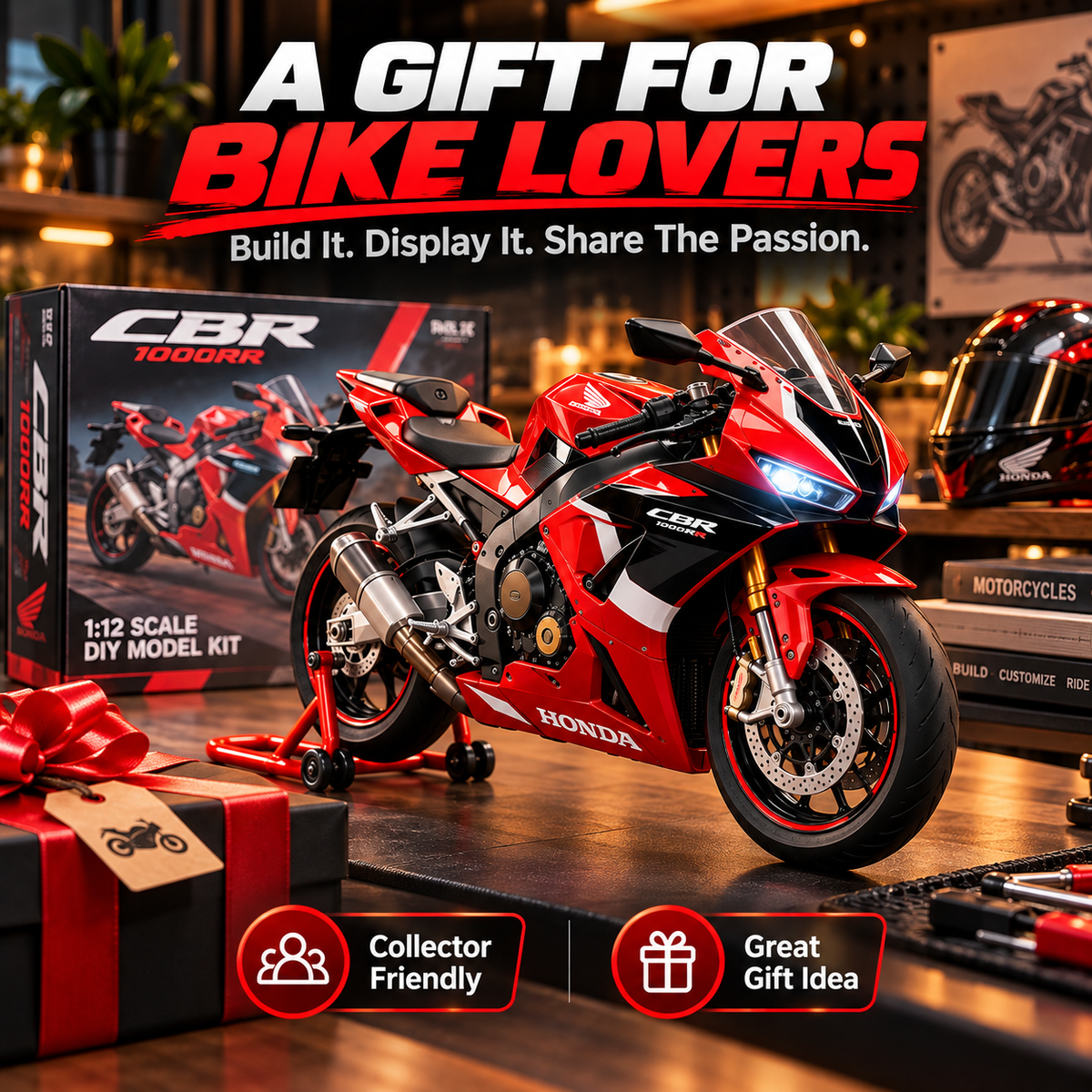 🏁 DIY Racing Motorcycle Model Kit – Build Your Own Racing Legend