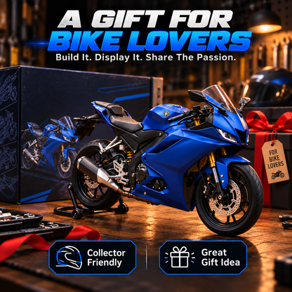 🏁 Build Your Racing Dream – Blue Sportbike DIY Assembly Model