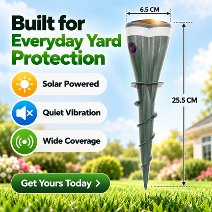 Solar-powered rodent repellent