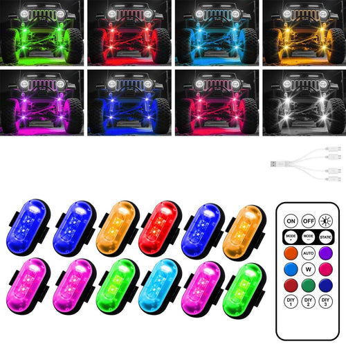 Wireless Remote Multi-Mode RGB LED Strobe Light
