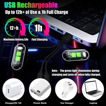 Wireless Remote Multi-Mode RGB LED Strobe Light