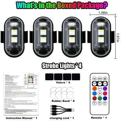 Wireless Remote Multi-Mode RGB LED Strobe Light