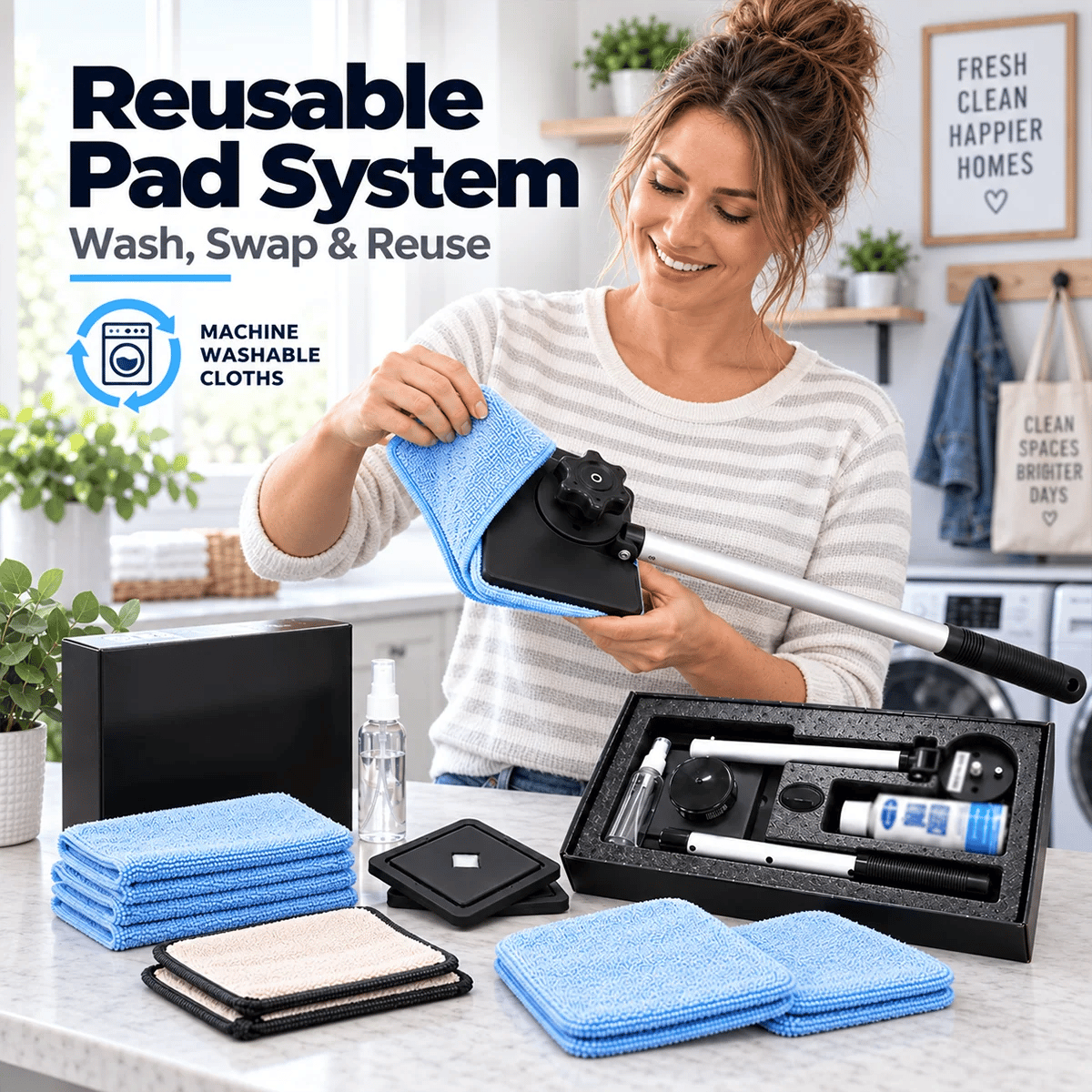 Dual Magnetic Car Windshield Cleaner | Streak-Free Auto Glass Cleaning Kit