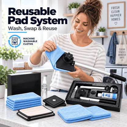 Dual Magnetic Car Windshield Cleaner | Streak-Free Auto Glass Cleaning Kit