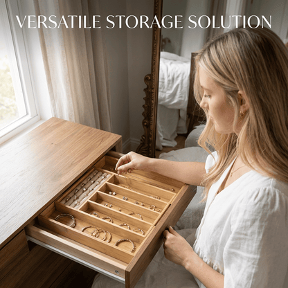🥢 Bamboo Extendable Kitchen Drawer Organizer
