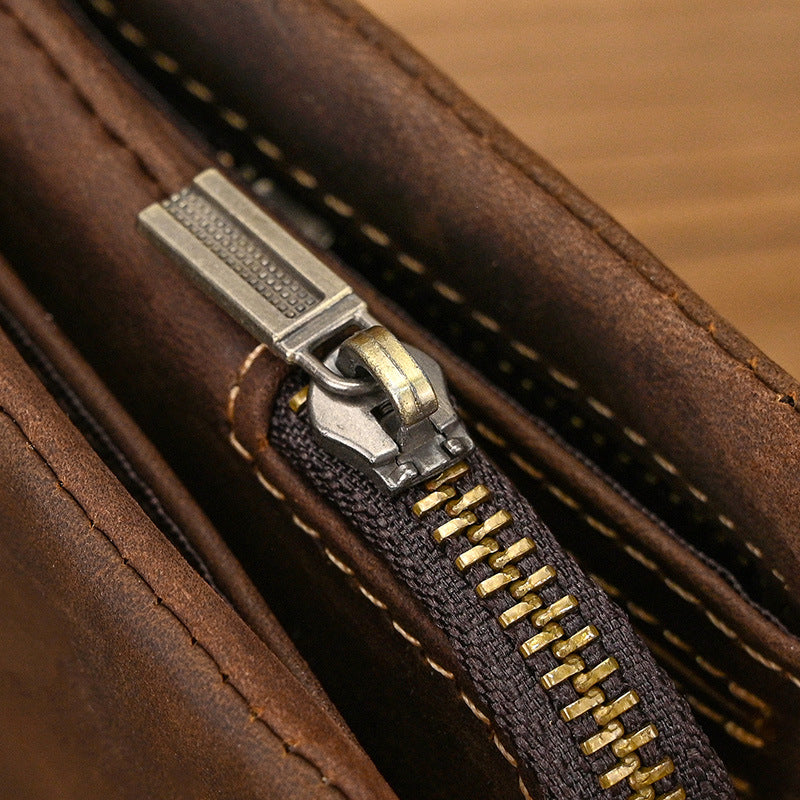 Father’s Day Vintage Crazy Horse Leather Wallet – A Gift He’ll Carry Every Day 🤎