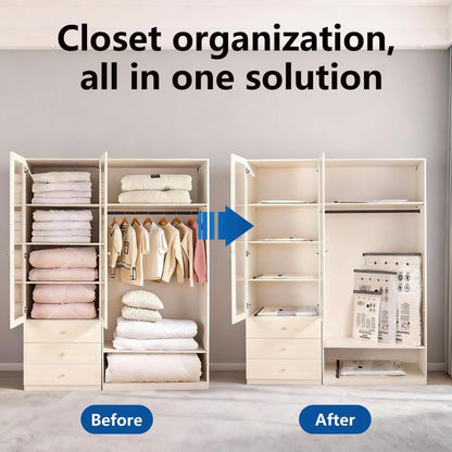 🔥 BIG SALE 49% OFF🔥Cordless Travel Vacuum Storage Compression Bag Set – 15-Pack in 3 Sizes