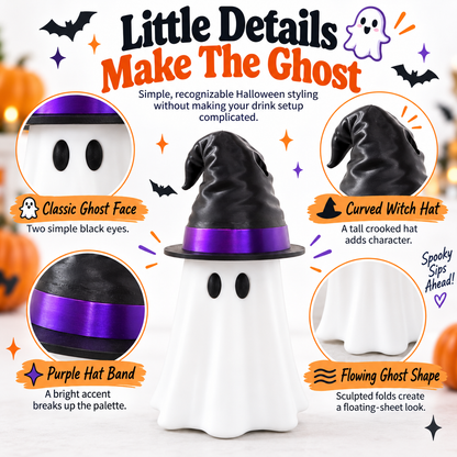 🎃 Limited-Time Halloween Deal — Ghost Witch Hat Beverage Can Cover 👻🥤