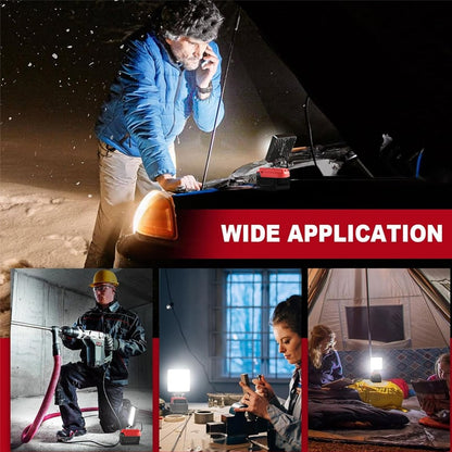 ⚡3000LM Cordless LED Work Light with charging Ports