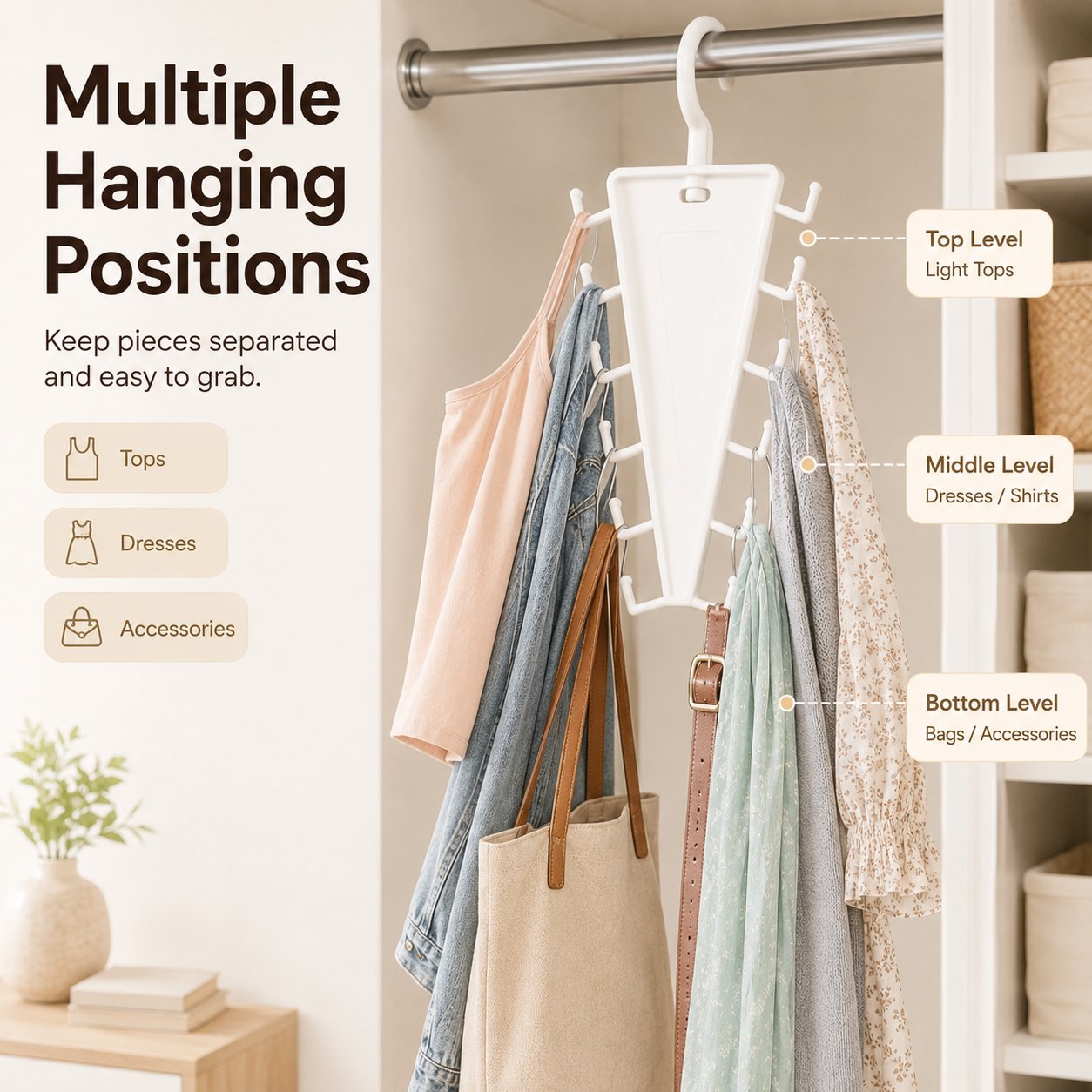 Multi-Layer Closet Hanger Organizer