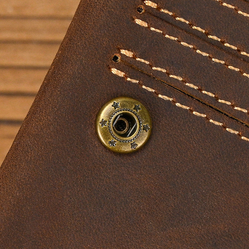 Father’s Day Vintage Crazy Horse Leather Wallet – A Gift He’ll Carry Every Day 🤎