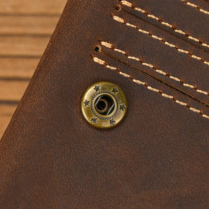 Father’s Day Vintage Crazy Horse Leather Wallet – A Gift He’ll Carry Every Day 🤎