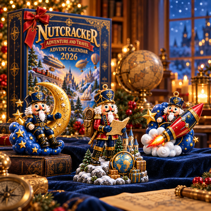 Nutcracker Adventure & Travel Advent Calendar 2026 – 24 Collectible Christmas Ornaments for a Magical Holiday Journey