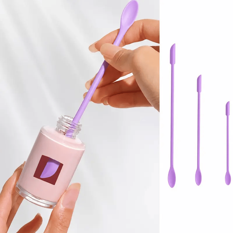 3PCS Silicone Makeup Spatula Mini Cosmetic Scoop