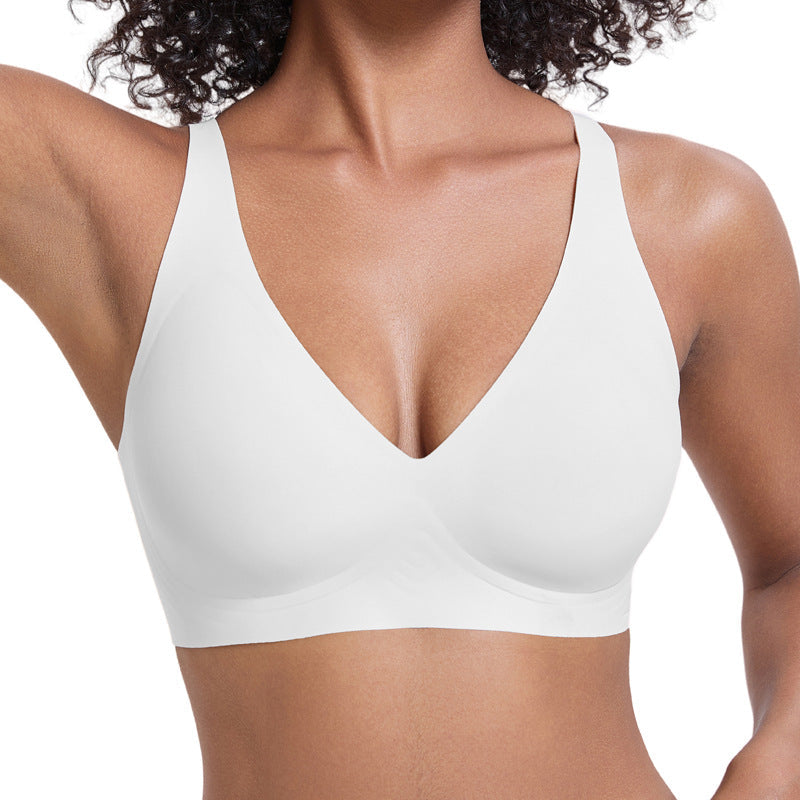 Buy 2 Free Shipping💜💜Jelly Wireless Womens Comfortable Wireless Bras Push Up Bralettes Seamless Tshirts Bras Deep V Everyday Bras