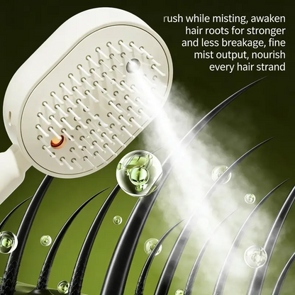 💨 Electric Spray Air Cushion Massage Comb |💆‍♀️ Anti-Static Detangling Hair Brush with Soothing Mist