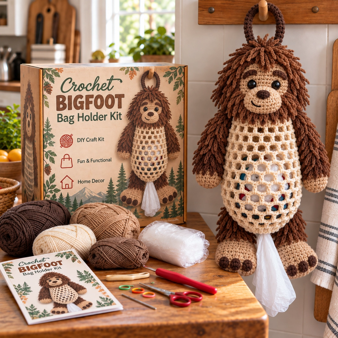 🎁Crochet Animal Bag Holder DIY Kit – Cute & Functional Hanging Storage Craft Kit🎁