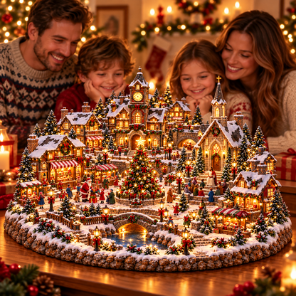 🔥Last Day 50%✝️ Lighted Christmas Village with Jesus & Santa – Magical Faith-Inspired Christmas Wonderland