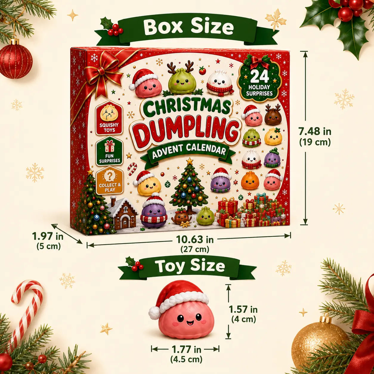 🎅 Christmas Special | 24-Day Mini Soft and Adorable Toy – Cute 2026 Christmas Advent Calendar