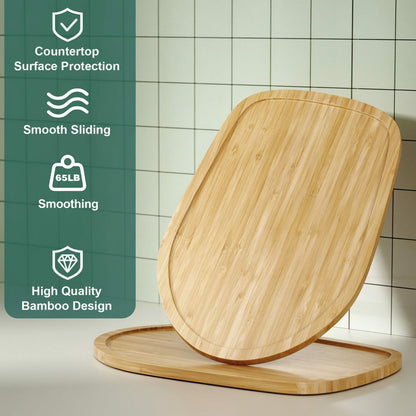 BUY 2 SAVE 5% FREE SHIPPING🔥🔥 Handmade Bamboo Mixer Mobile Tray, Waterproof, Anti-Slip & Corrosion-Resistant