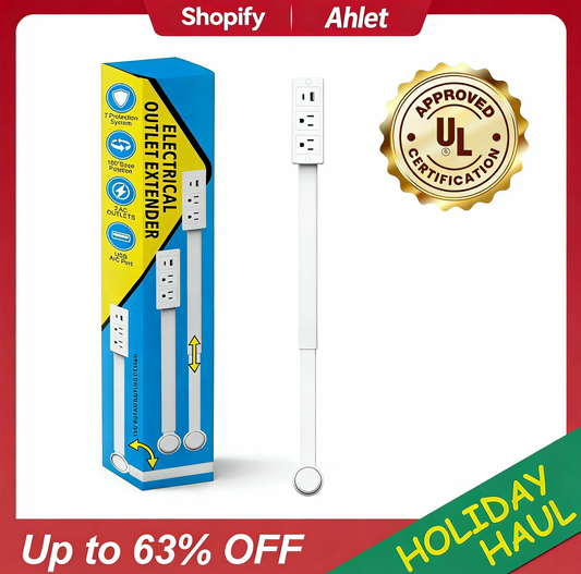 🔥【100% FIRE-SAFE】Ahlet Outlet Extender – Prevents Fire Hazards