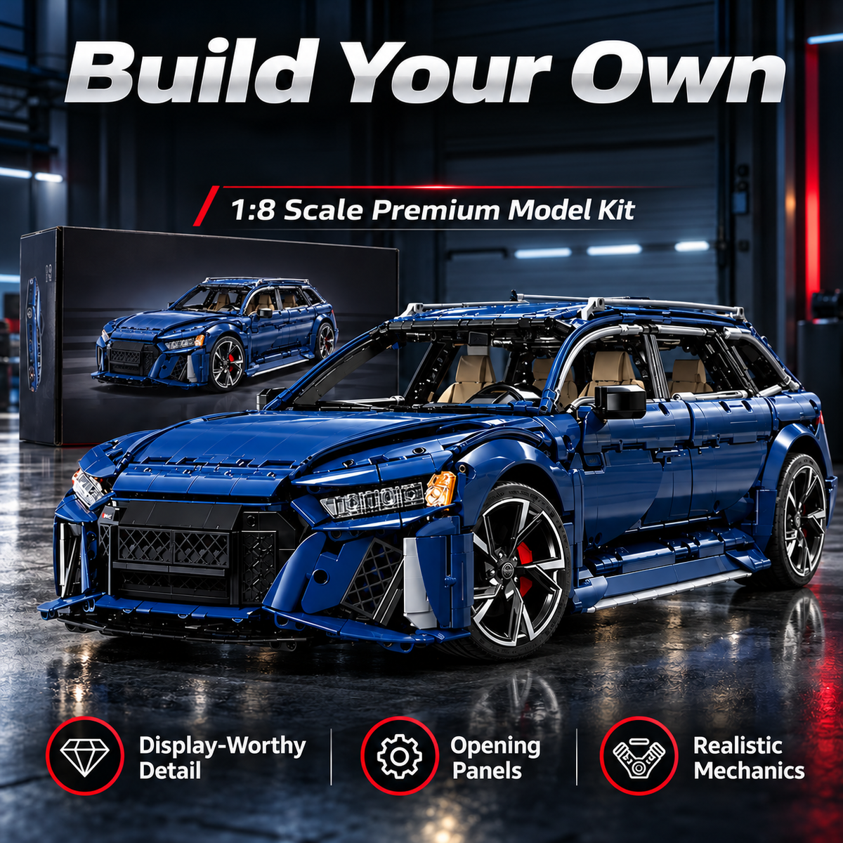 🚘 Sport Wagon Collector Model – Opening Doors & Hood