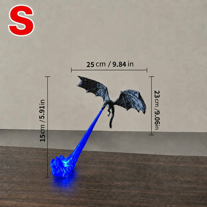 🔥Hot Selling 🐉 | 3D Fire-Breathing Dragon LED Display – Fantasy Bookshelf Decoration