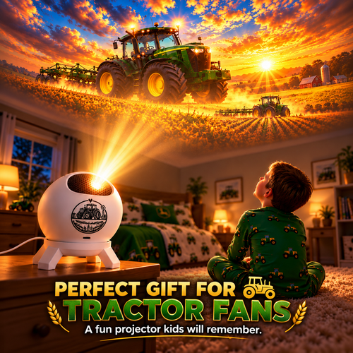 🚜 Tractor & Farm Scene Room Projector – Wall & Ceiling Décor for Tractor Lovers