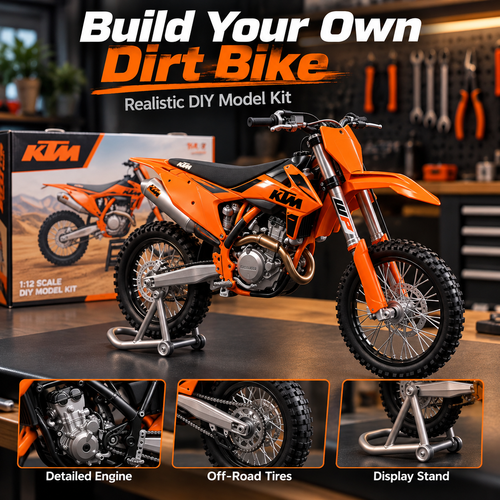 🏍️ Build Your Own Dirt Bike – Realistic DIY Motorcycle Model Kit