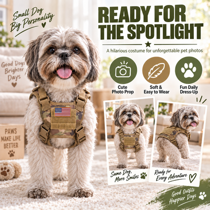 🔥 50% OFF🪖Pet Tactical Soldier Uniform – Military Style Dog Costume