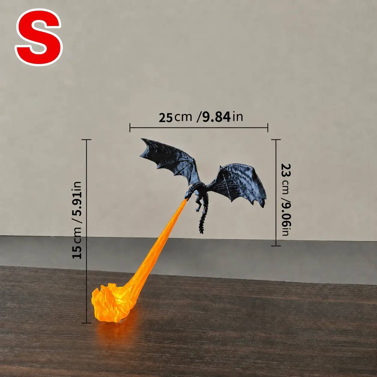 🔥Hot Selling 🐉 | 3D Fire-Breathing Dragon LED Display – Fantasy Bookshelf Decoration