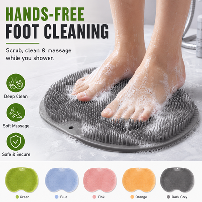 🔥Last Day 50% OFF🔥Hands-Free Silicone Foot Scrubber Mat for Shower | Clean & Massage Feet Easily