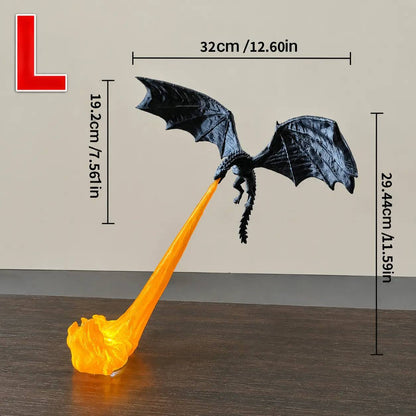 🔥Hot Selling 🐉 | 3D Fire-Breathing Dragon LED Display – Fantasy Bookshelf Decoration