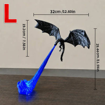 🔥Hot Selling 🐉 | 3D Fire-Breathing Dragon LED Display – Fantasy Bookshelf Decoration