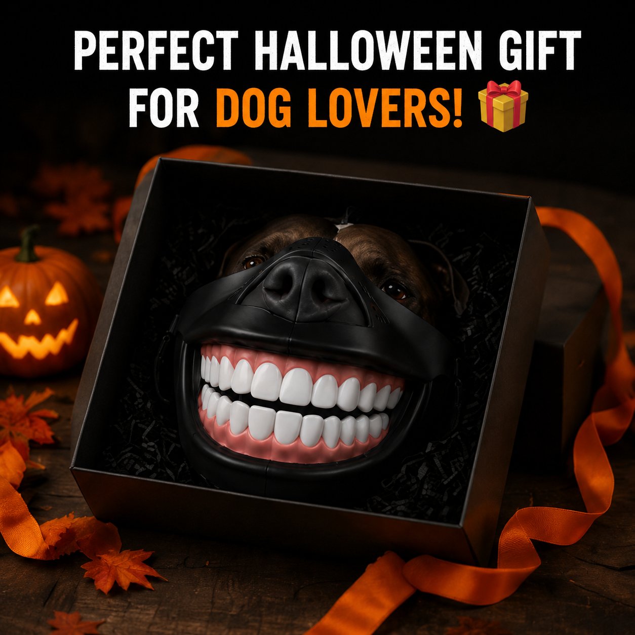 ⏳ Last day 50% OFF –🐶Giant Grin Halloween Dog Mask