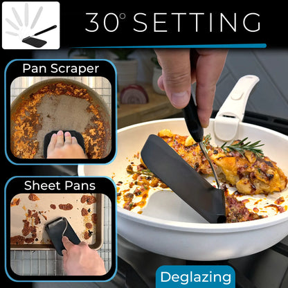 Ahlet Adjustable Spatula – 6 Cooking Angles, 2 Interchangeable Heads for Air Fryers, Griddles & Pans