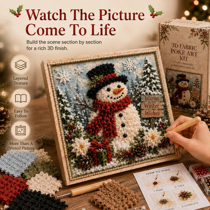3D Snowman Christmas Art Kit