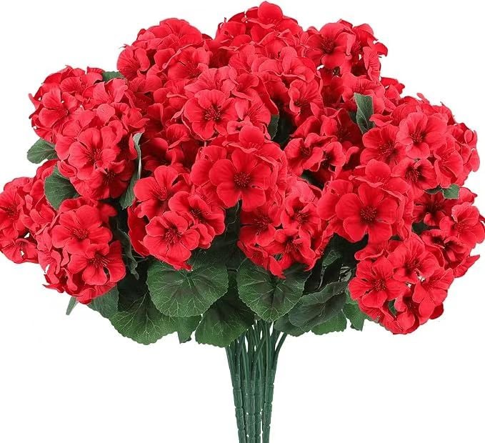 🔥Last Day 49% OFF--💐 UV Resistant Lifelike Artificial Geranium Flowers 💖