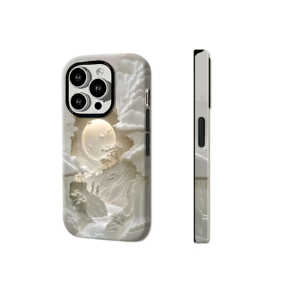 🌙 Ethereal Moon Relief iPhone Case